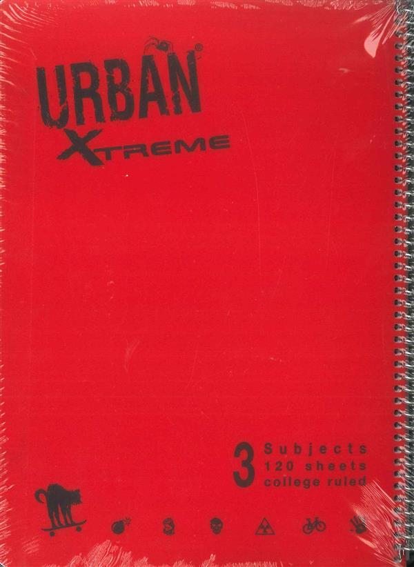 מארז 5 מחברות 3 נושאים URBAN A4 משובץ